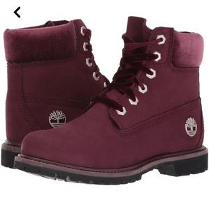 Timberland 6-in Premium velvet Burgundy Boot